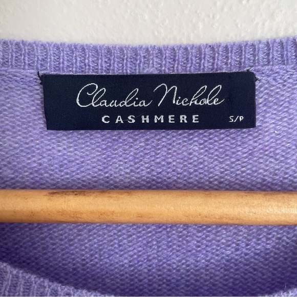 Claudia Nichole | cashmere nautical print lavender crewneck sweater, size small - Picture 10 of 15